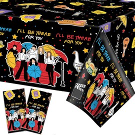 2 Pcs Party Tablecloth, 87" Lx51 W Rectangular Plastic Table Covers, Disposable Tablecloths Party Decoration Supplies