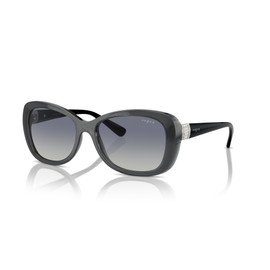 Vogue Eyewear Women's VO2943SB Butterfly Sunglasses, Transparent Grey/Gradient Blue, 55 mm