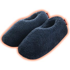 Lipropp Room Shoes, Fluffy Slippers, Winter Boa, Indoor Room Boots, Men's, Women's, Warm, Adhesion, Heat Retention, Hard to Take Off, Silent, Mokomoko, Large Size, Charcoal, Navy, Brown, Unisex,