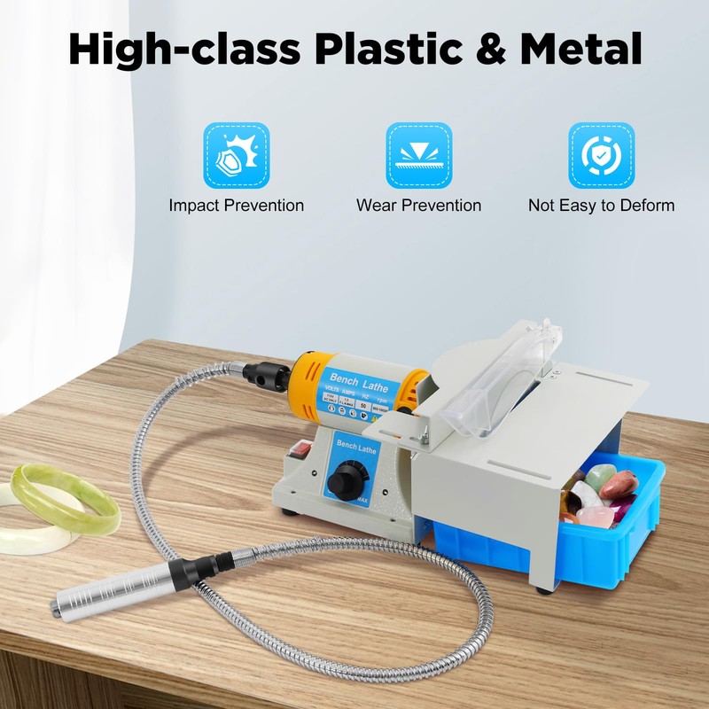 320W Desktop Polishing Machine, Multi-Function Grinder Jewelry Rock Polishing Buffer