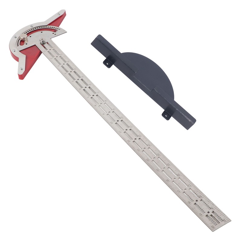 Edge Rule Protractor Aluminum Alloy T Square Woodworkers Edge Ruler