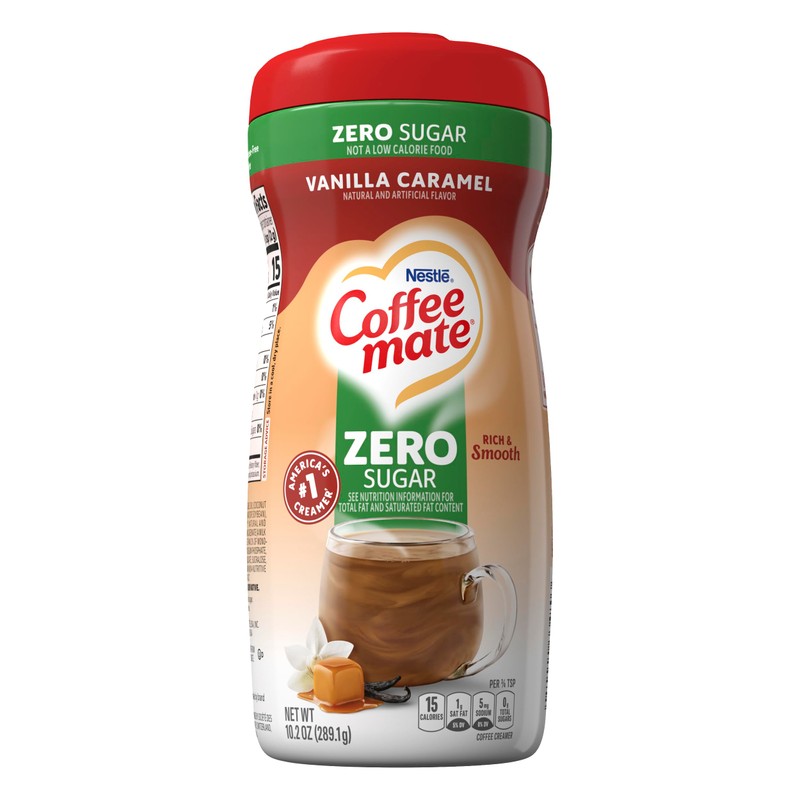 Coffee-mate Vanilla Caramel, Zero Sugar Powdered Coffee Creamer, 10.2 Ounce