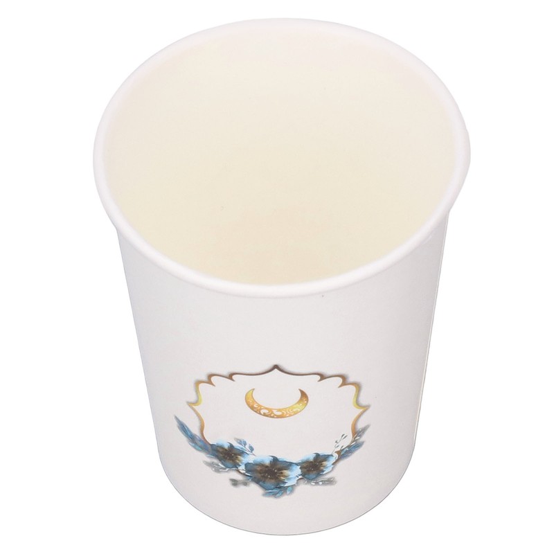 48Pcs Eid Mubarak Paper Cups Eid Mubarak Style Disposable Sturdy