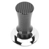 Coffee Hand Tamper 53mm Stainless Steel Balanced Base Carbon Fiber