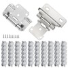60 Pack 30 Pairs Wrap Around Cabinet Hinges, Brushed Nickel