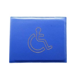 SEGOY PU Leather Disabled Badge Holder Wallet - Blue Badge Timer Holder - Hologram Safe (Royal Blue)