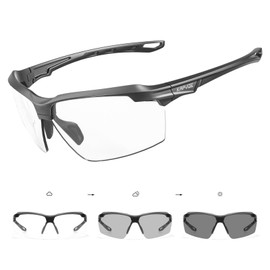KAPVOE Photochromatic Self-Tone Cycling Glasses Men Women Sports Sunglasses Clear Cycling MTB Cycling Glasses Running Volleyball Tennis Driving Softball Mountaineering Golf Hiking 01