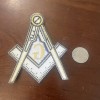 Masons Masonic Gold & Blue Iron on Patch 3.5” -