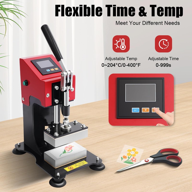 Manual Heat Press Machine, 700w 110v Portable Double Heat Press