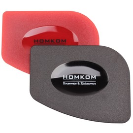 2 Piece Cast Iron Skillet Scraper, Durable Pan Scrapers, Grill Scraper Cleaner