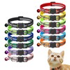 Cat Collar with Night Reflector, Safety Buckle, Safety Bell, Reflective,