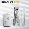 BEZOX Well-Made Nail Clipper Set 2 Pcs, Wide Jaw Opening
