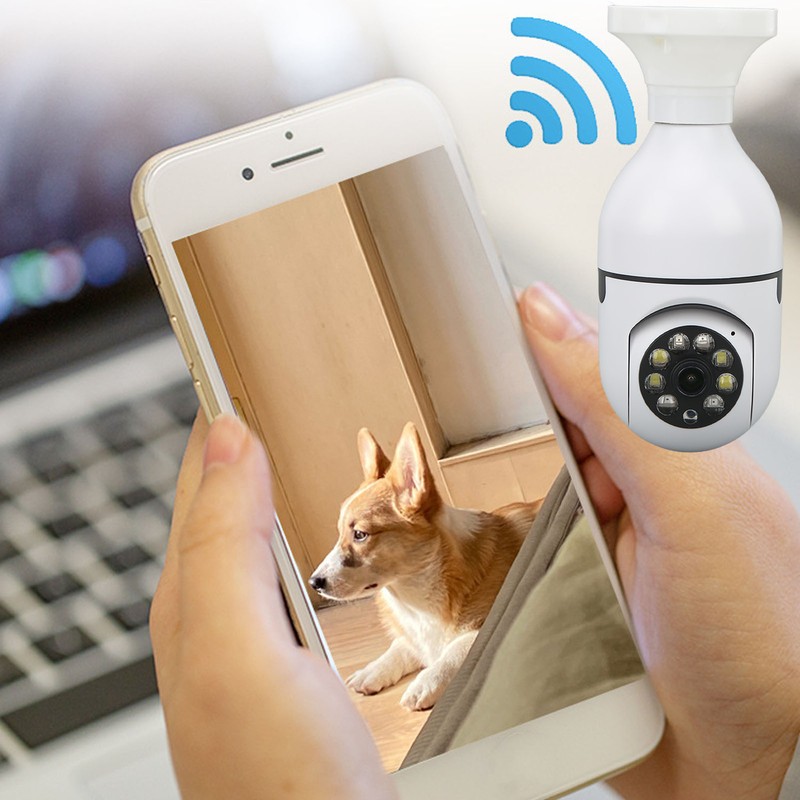 E27 Light Bulb Security Camera 5G 2.4G WiFi 2MP 1080P