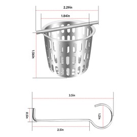 2 Inch Hair and Debris Strainer, Shower Drain Strainer with Lifting Hook, Stainless Steel Debris Basket Shower Drain Catcher, Hair Catcher for Floor Drain