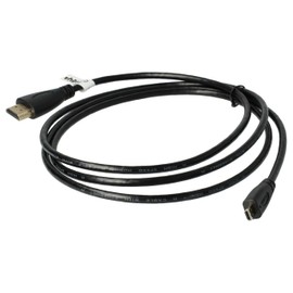 1.8m HDMI Cable to Micro HDMI 19 Pin HDMI A Connector to HDMI D Connector with Ethernet Functionality Suitable for TV, Smartphone, Camera etc