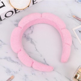 Soft Spa Makeup Headband for Women - Bubble Towel Hair Band for Face Washing & Skincare, Perfect for Makeup Application & Daily Routine - Color: Blue