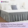 Rimela Gray Queen Bed Skirt 12 Inch Drop,Elastic Bed Skirts