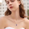 Nearawing February Birthstone Elegant Purple Amethyst Crystal Pendant Necklace 925