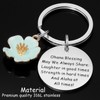 AHAETH Ohana Keychain Hawaiian Flower Keychain Blessing Gifts Hibiscus Charm