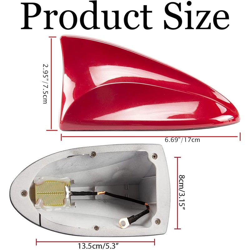 Takilma Shark Fin Antenna Red Roof Shark Fin Antenna Cover