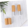 Ipetboom 2sets Bamboo Lipstick Tubes Refillable Lip Balm Containers Rustic