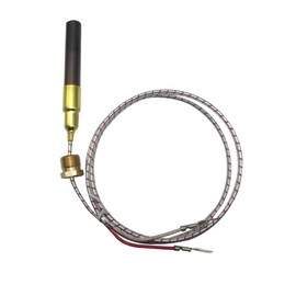 Termopar de 750 mv para calentador de calor Glo, chimenea termopila de repuesto para chimenea y estufas de gas de fuego para estufas de gas de calor y brillo, calentador de agua y horno de freír (36 pulgadas, aluminio)