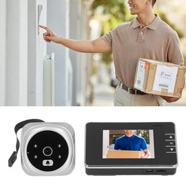 CHICIRIS Cámara de Mirilla, Timbre con Vídeo con Pantalla LCD de 4,3 Pulgadas 1080P, Visión Nocturna Gran Angular de 120 Grados, Detección de Movimien
