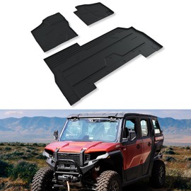 AUPOWER TPE Floor Mats for Polaris Xpedition XP5 ADV5 2024+, Front and Rear 2 Row Liners All Weather Protection Slush Non-Slip Floor Mats for Polaris Xpedition XP 5 ADV 5 24+ Accessories (3PCS)