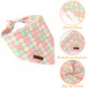 Babole Pet Spring Dog Bandanas Girl Checkered Flower Cotton Washable