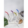 Colourworks Reusable Drinking Straws, Plastic Straws with Cleaning Brush, Environmentally