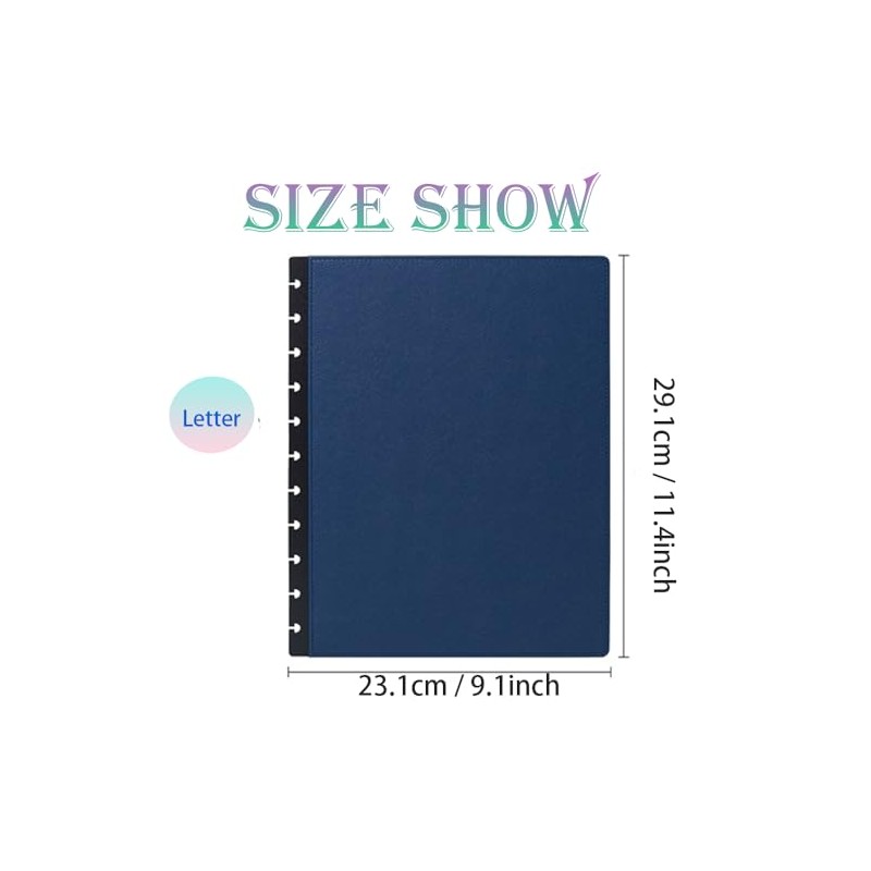 ITSYHPRO Letter Discbound Journal PU Leather Covers(1 Pair) Compatible with