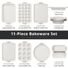 11-Piece Baking Pans Set Nonstick, Stackable Bakeware, Toxin-Free Baking Pans