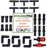 MYPURECORE 26-Pc Ultimate Garden Irrigation Kit: 13mm (1/2) Pipe Connectors,