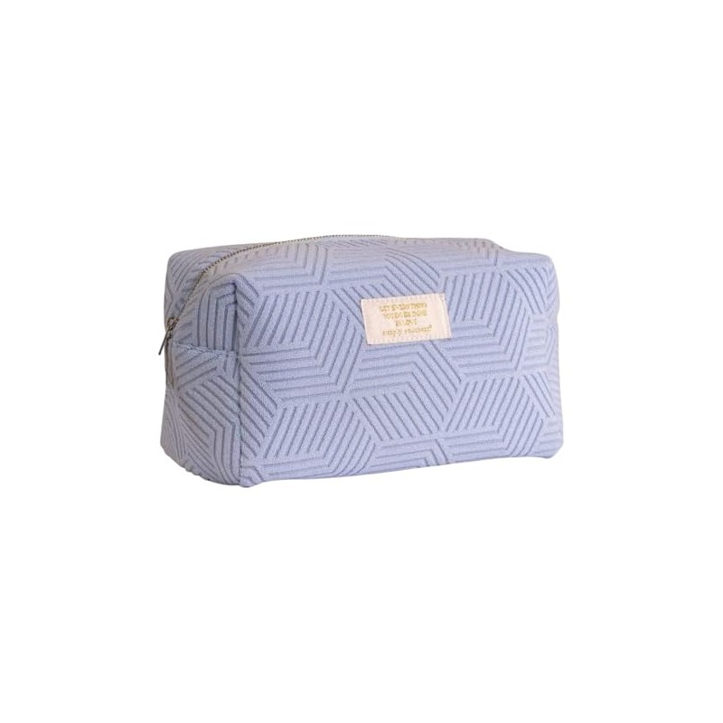 Simply Southern Ice Blue Terry Cosmetic Bag