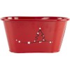 Fyne-Finds Set of 2 Red Tin Pail Trough Planter Pot