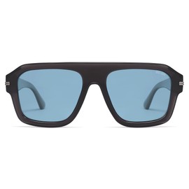 SOJOS Retro Oversized Square Polarized Sunglasses for Women Men, Vintage Aviators Shades SJ2384, Grey/Blue