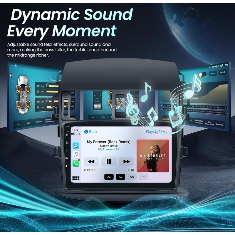 Car Radio Stereo for Toyota Corolla 2009 2010 2011 2012