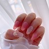 Only I seeHandmade nail tips - Short Almond / 나만봄수제네일팁