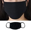 Unisex Black Cotton Fashion Fabric Mask Black 10ea