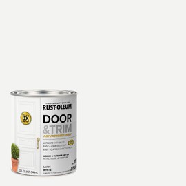 Rust-Oleum 369384 Advanced Dry Door & Trim Paint, Quart, Satin White
