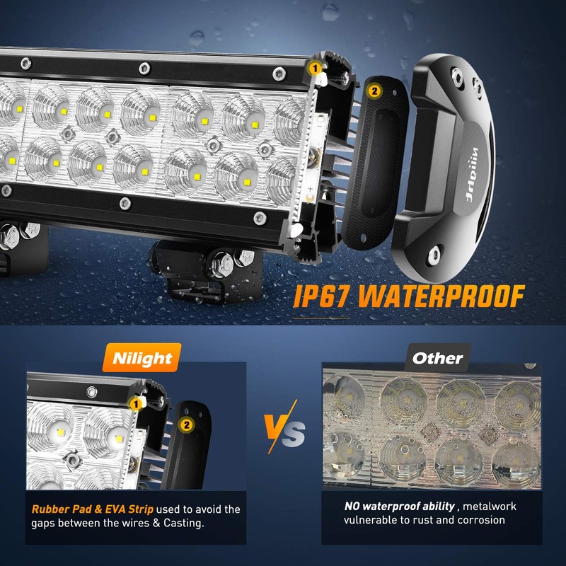 Nilight 39Inch 252W Led Light Bar Spot Flood Combo 24V