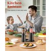 Electric Salt and Pepper Grinder Set with Storage Base, Stainless