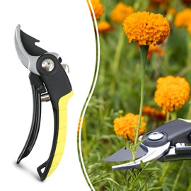 Colwelt Garden Secateurs, Ergonomic Professional Bypass Pruning Shears with Non-Stick Coating, Labor-Saving Garden Scissors with Safety Lock, Bypass Hand Pruners for Fresh Branches, Twigs