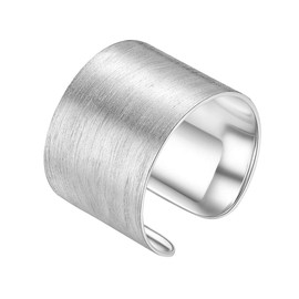 Prosilver Open Ring 925 Sterling Silver for Ladies Men 5mm/10mm/15mm wide high gloss polished/brushed Adjustable Ring perfect gift