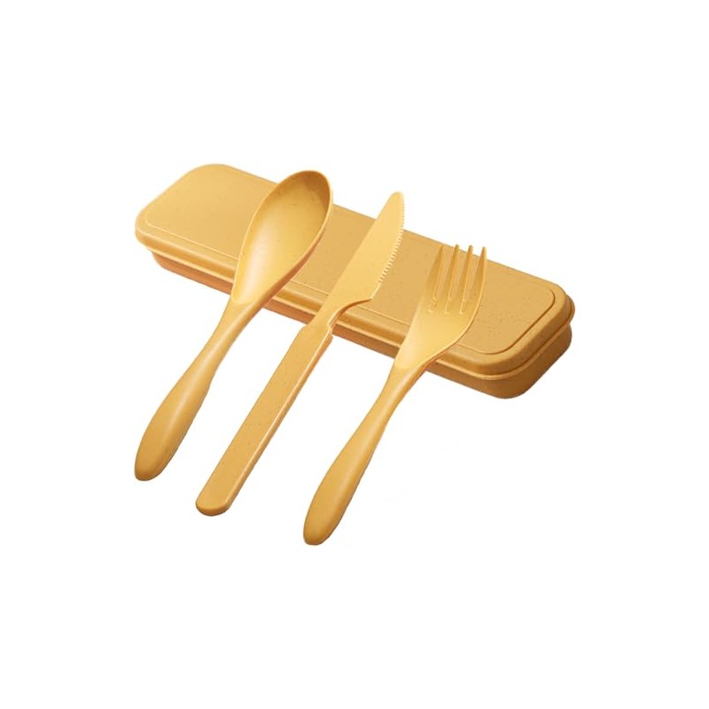 Travel Cutlery Set with Case, Portable Camping Cutlery Set Reusable