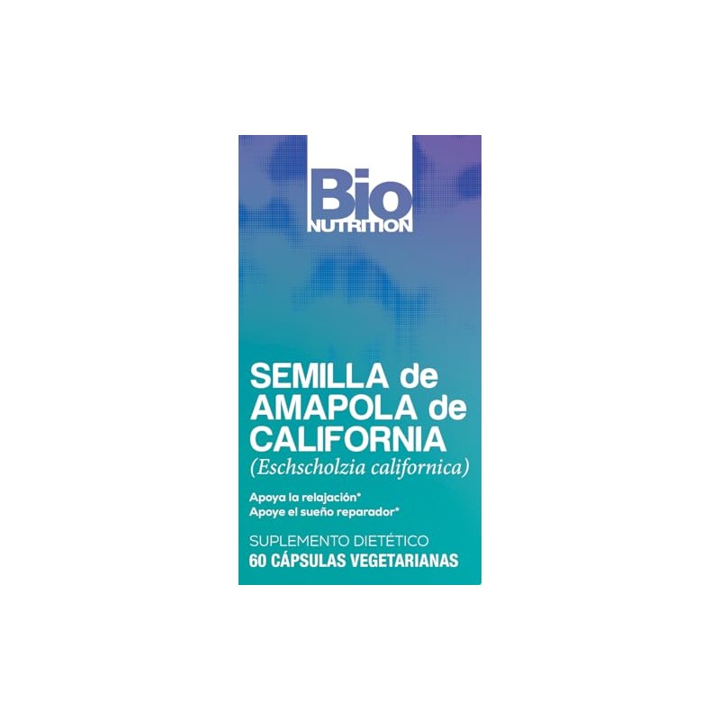 Bio Nutrition California Poppy Vegi-Caps, 60 unidades