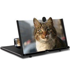 KDNRHE 18" Screen Magnifier for Cell Phone, HD Mobile Phone Video Amplifier, Portable Enlarged Screen Tablet for Gaming, Movies, Cartoons, Angle Adjustable, Compatibility with All Smartphones