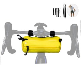 Lumiere & Co. Bike Handlebar Bag, Bike Bag, Bicycle Handlebar Bag, Bike Front Bag, Mountain Bike Storage, Bicycle Accessories, Handlebar Bags (Medium, yellow)