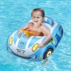 Baby Inflatable Pool Float with Canopy Car Shaped Baby Swim