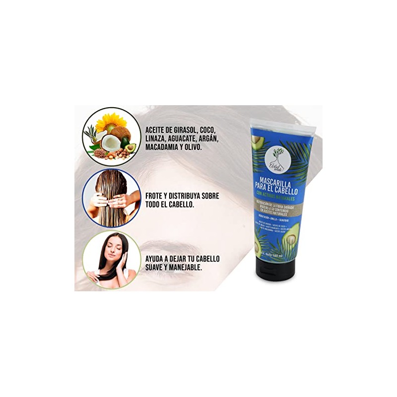 Arbol Verde Mascarilla para el cabello Natural con Aceite de